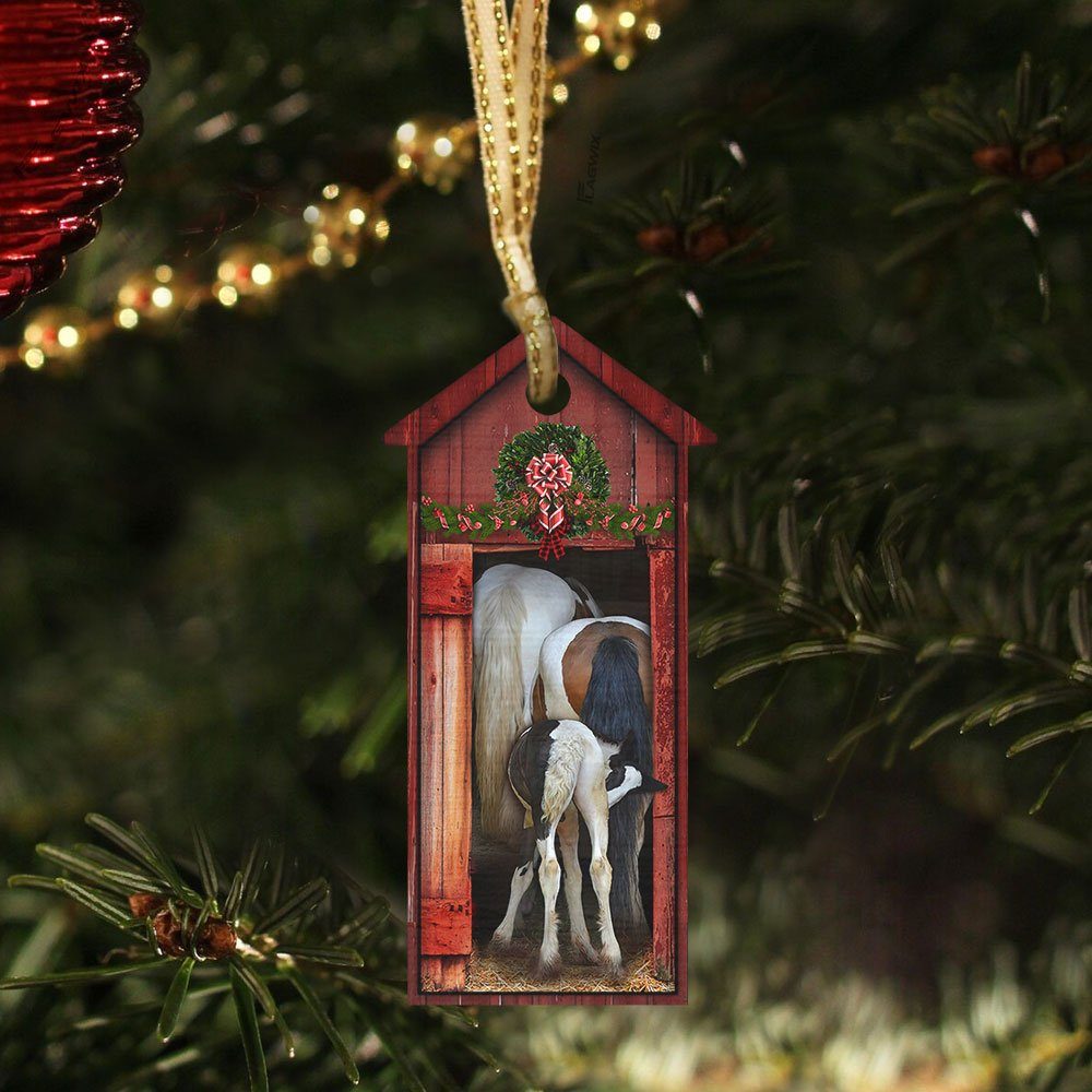 Funny Horse Family Christmas Ornament BNN592O