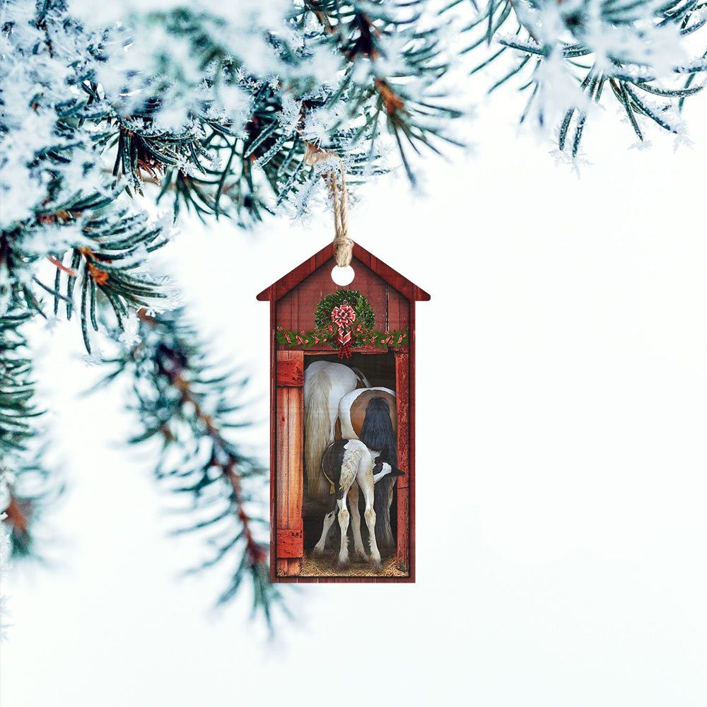 Funny Horse Family Christmas Ornament BNN592O