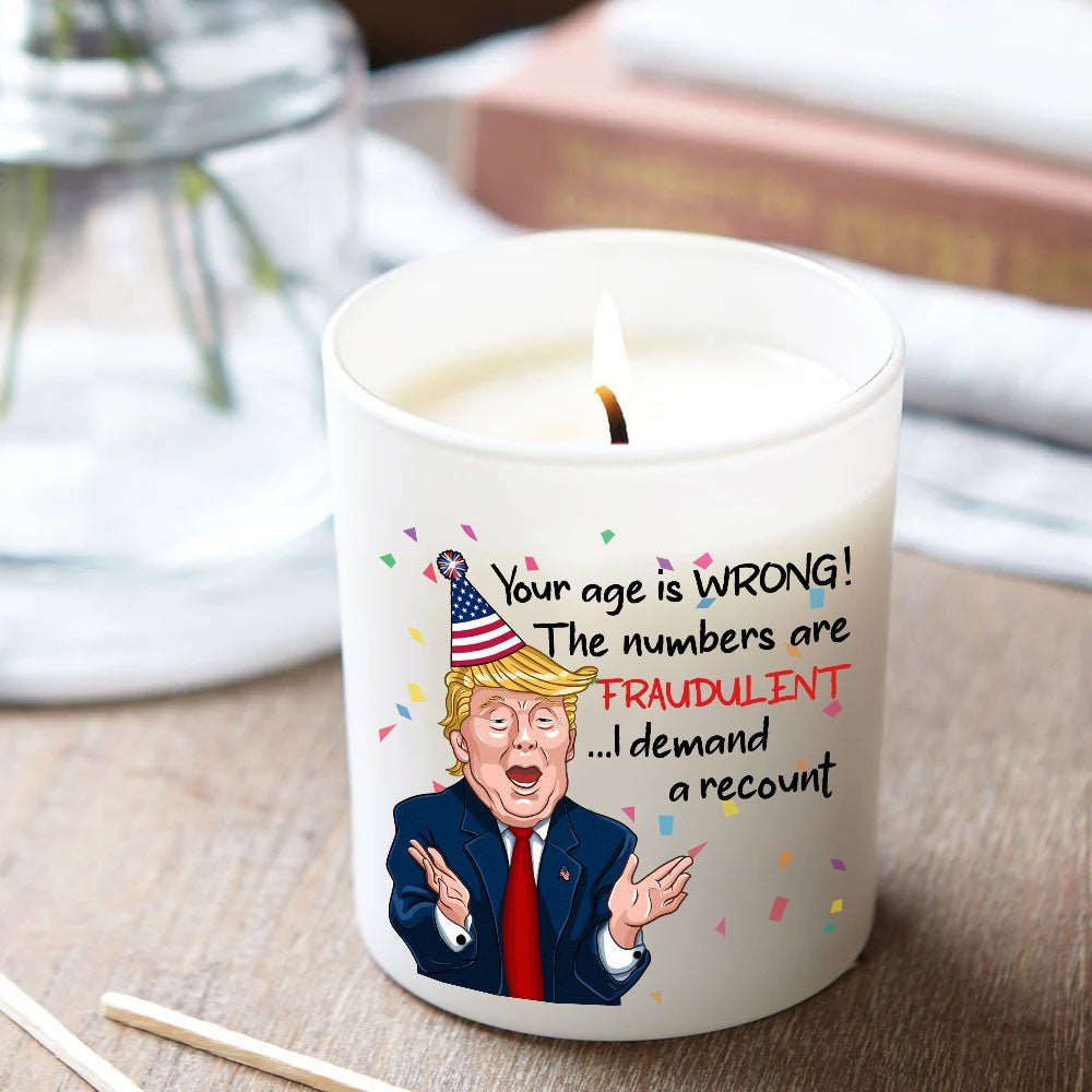Funny HPBD Gifts Lavender Vanilla 10oz Candle Cup White
