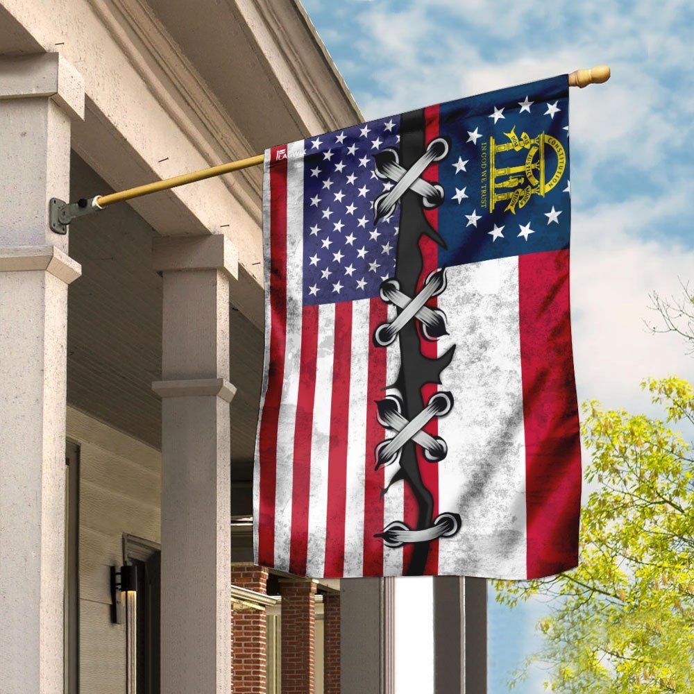 Georgia And American Flag