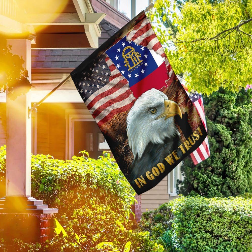Georgia State Patriotic American Independence Day Flag