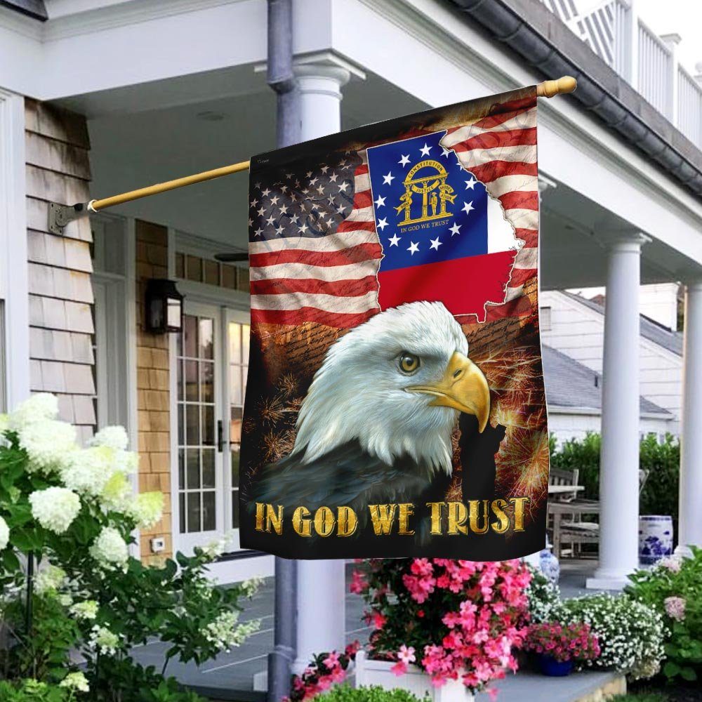 Georgia State Patriotic American Independence Day Flag