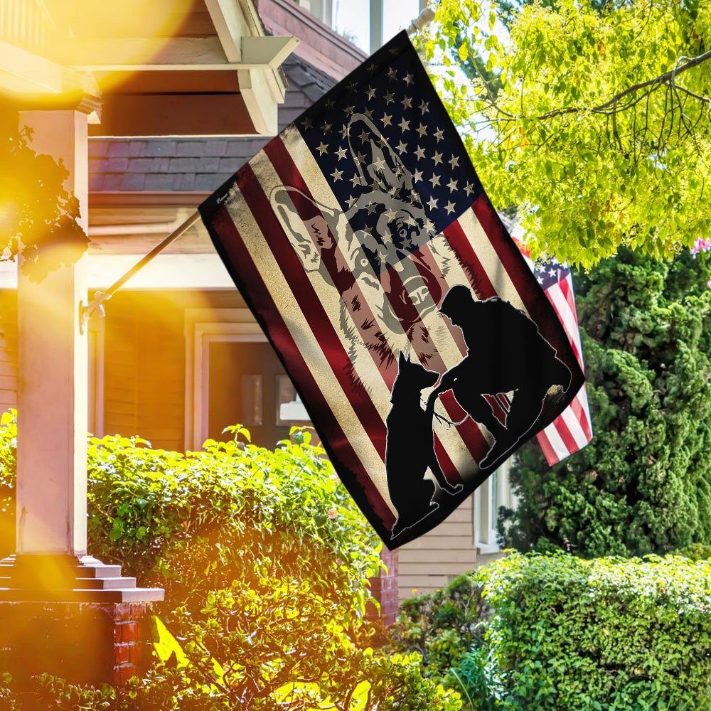 German Shepherd. Scout Dog Handler Flag ANL121F