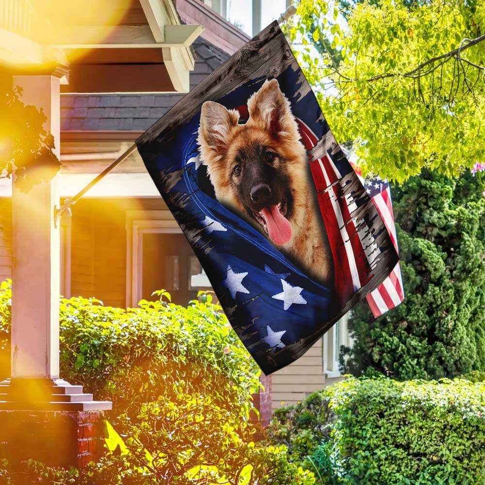 German Shepherd American Flag THH3143F