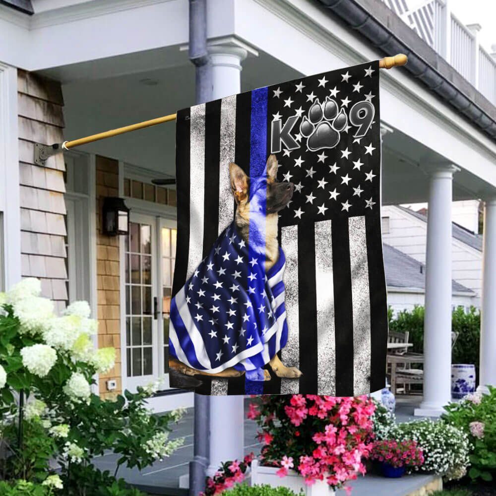 German Shepherd Blue Line Flag THB3224F