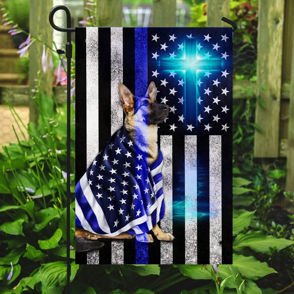 German Shepherd Blue Line Flag THB3224Fv2 German Shepherd Blue Line Flag THB3224Fv2