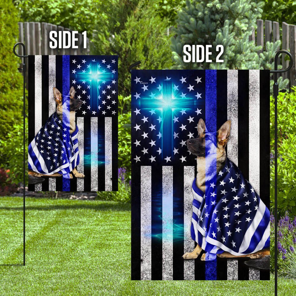 German Shepherd Blue Line Flag THB3224Fv2 German Shepherd Blue Line Flag THB3224Fv2