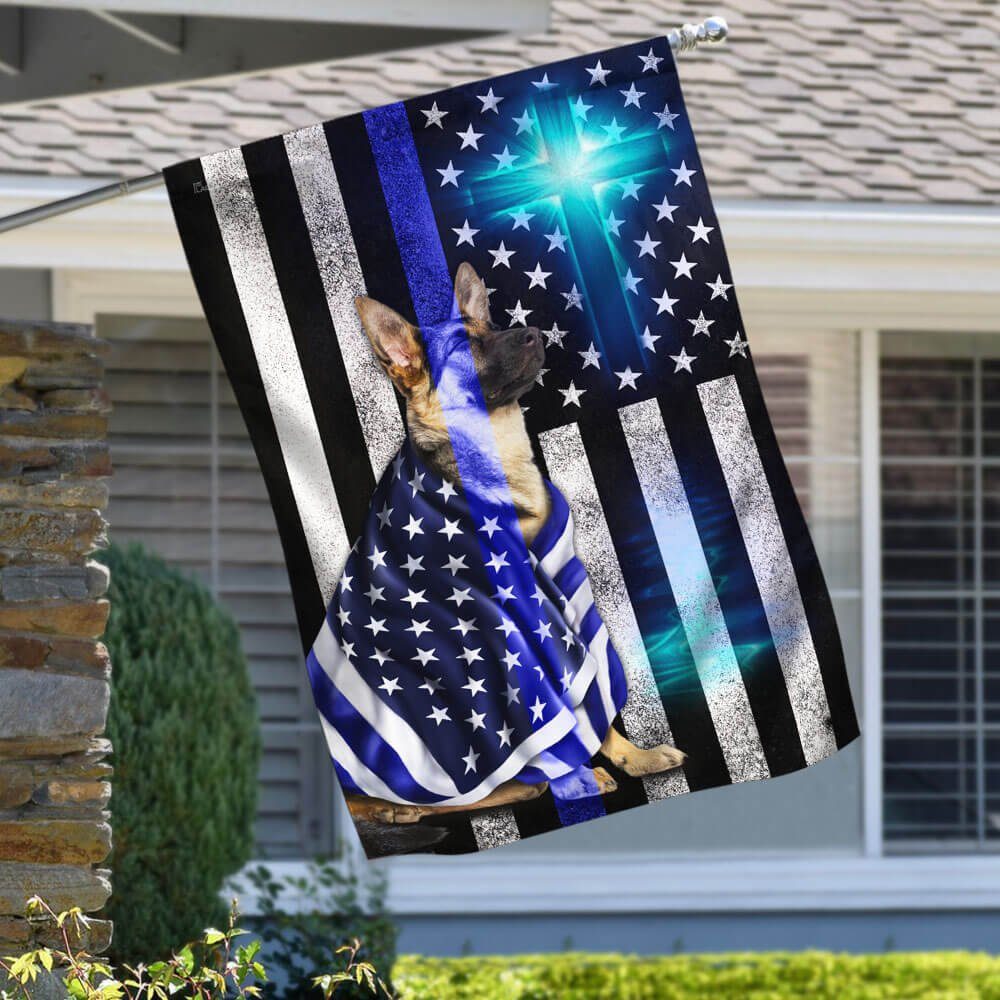 German Shepherd Blue Line Flag THB3224Fv2 German Shepherd Blue Line Flag THB3224Fv2