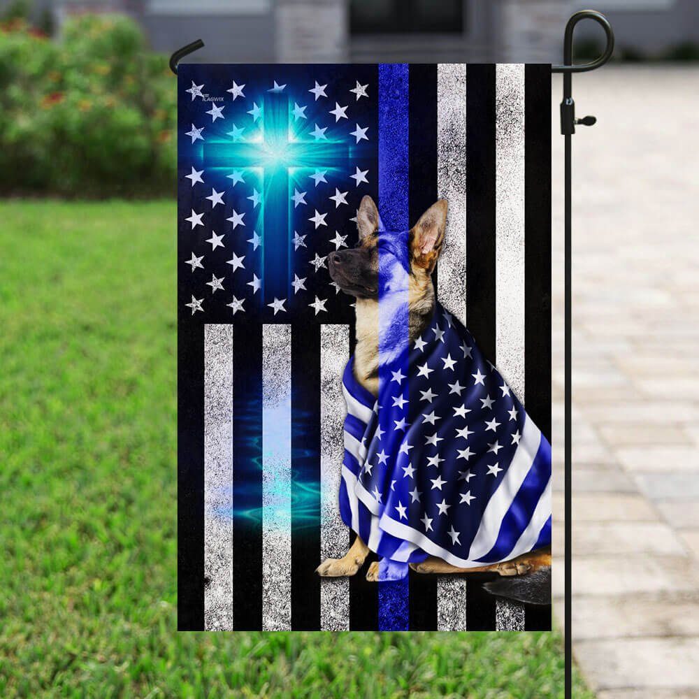 German Shepherd Blue Line Flag THB3224Fv2 German Shepherd Blue Line Flag THB3224Fv2