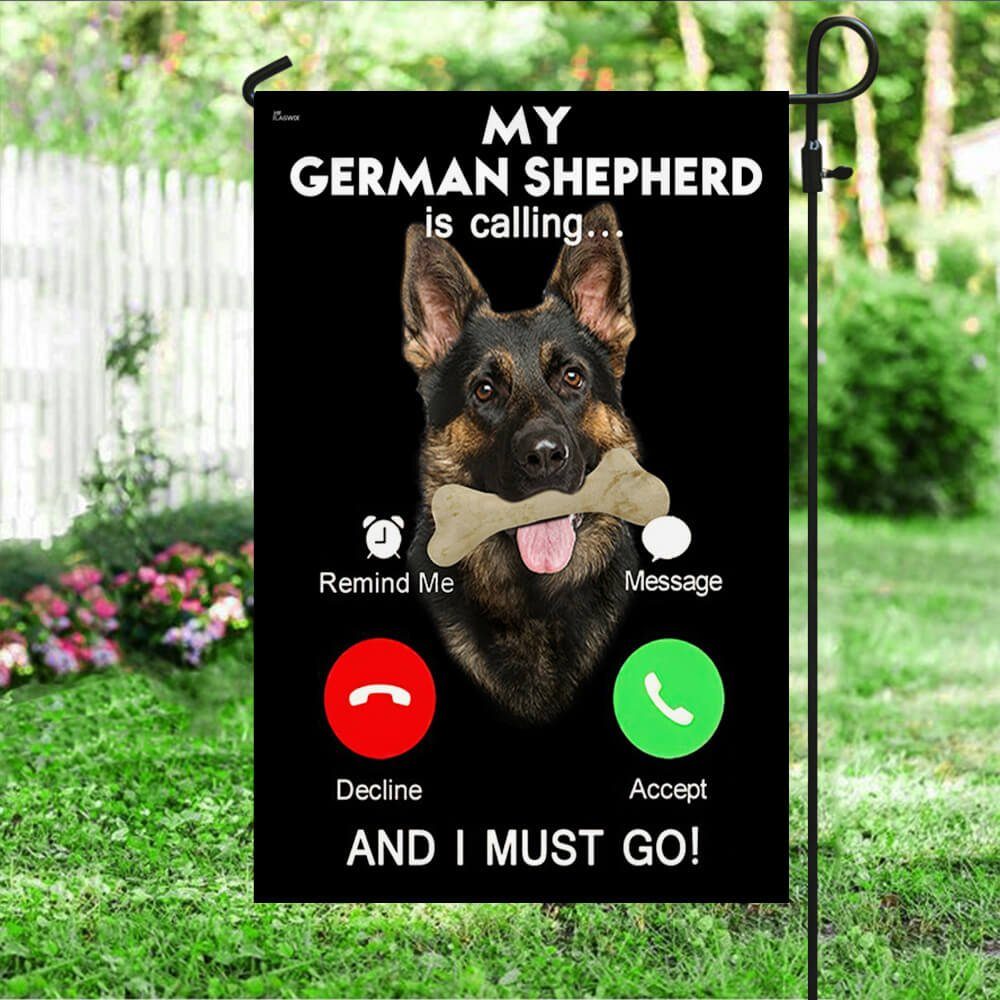 German Shepherd Dog Flag Calling NNT190F