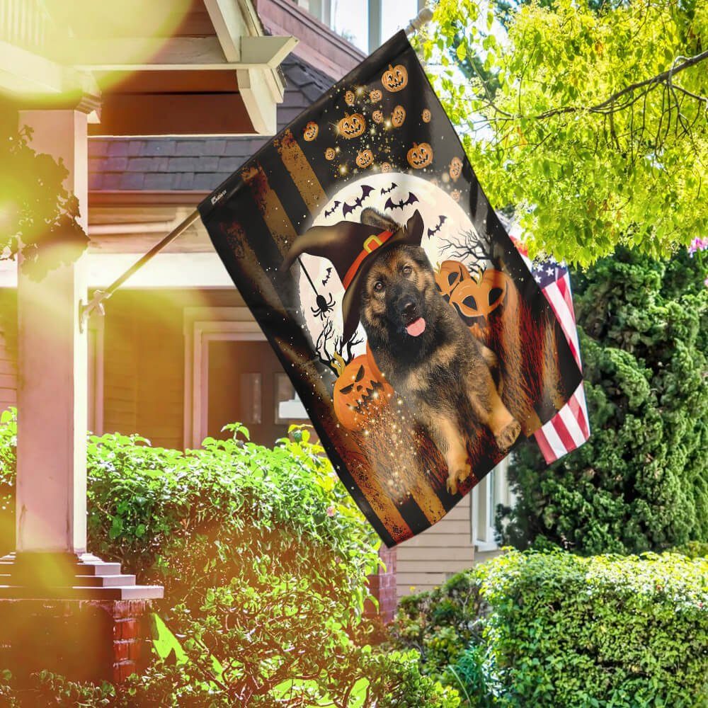 German Shepherd Halloween Flag German Shepherd Halloween Flag