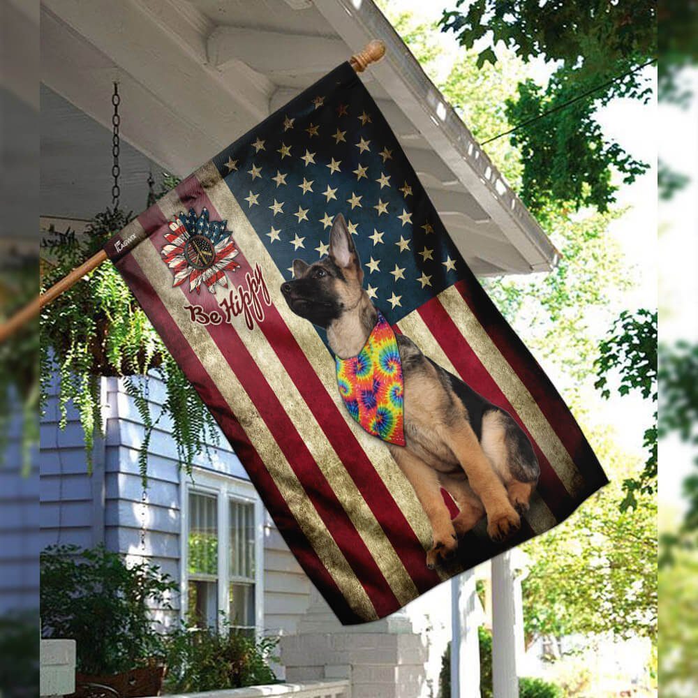 German Shepherd Hippy American US Flag German Shepherd Hippy American US Flag