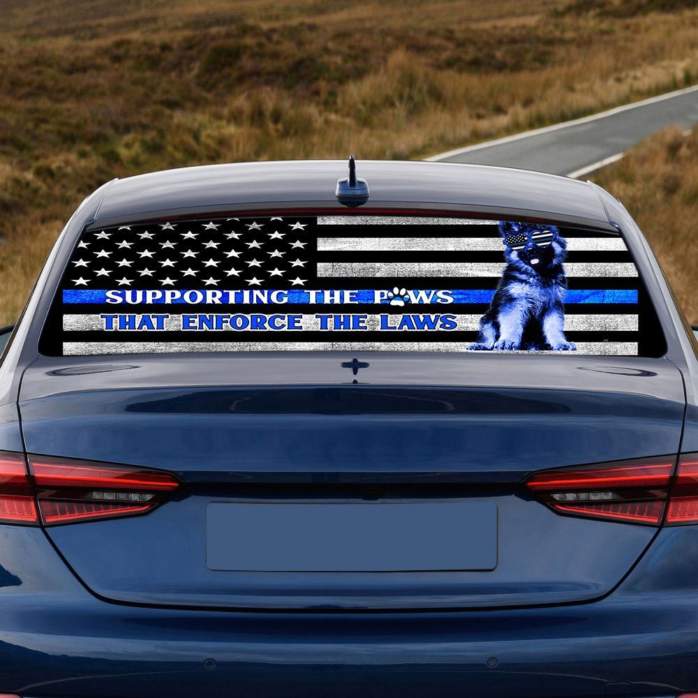 German Shepherd K9 Police Dog Rear Window Decal TRN1123CDv1