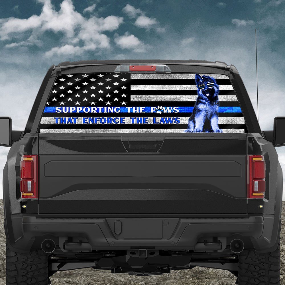 German Shepherd K9 Police Dog Rear Window Decal TRN1123CDv1