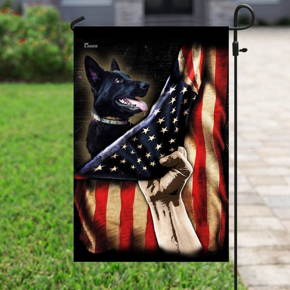 German Shepherd USA Flag