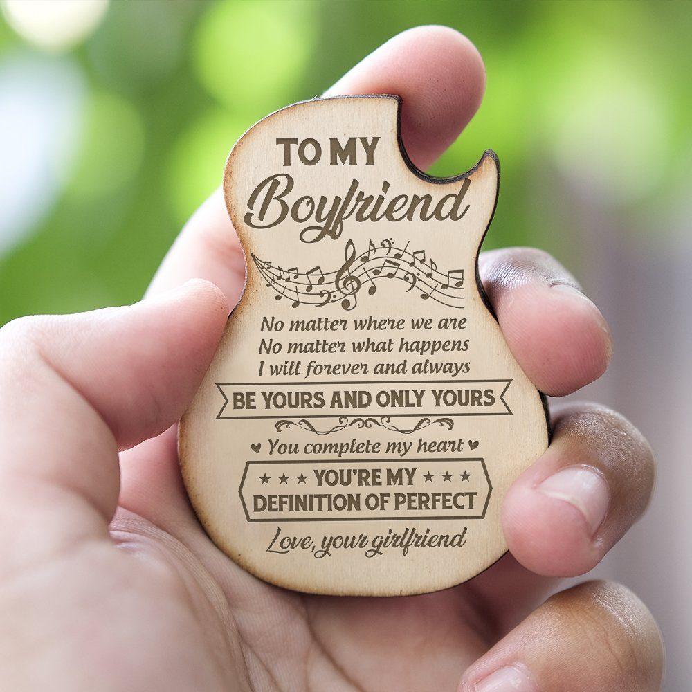 Gift For Boyfriend Wooden Guitar Pick Box, Gift For Him, Gift From Girlfriend To Boyfriend, Christmas Gift For Him, Birthday Gift TQN665PB