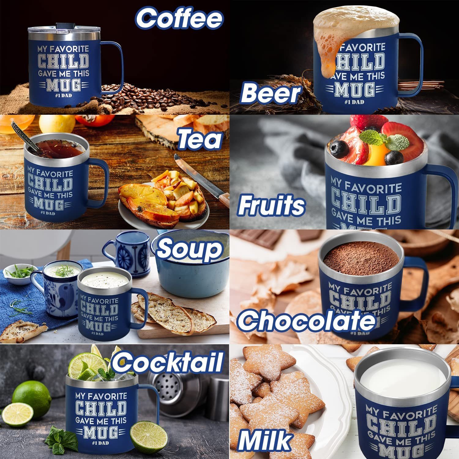 Gifts for Dad from Daughter Son – Laser Engraved 14oz Coffee Mug – My Favorited Child Gave Me This Gifts for Dad from Daughter Son – Laser Engraved 14oz Coffee Mug – My Favorited Child Gave Me This