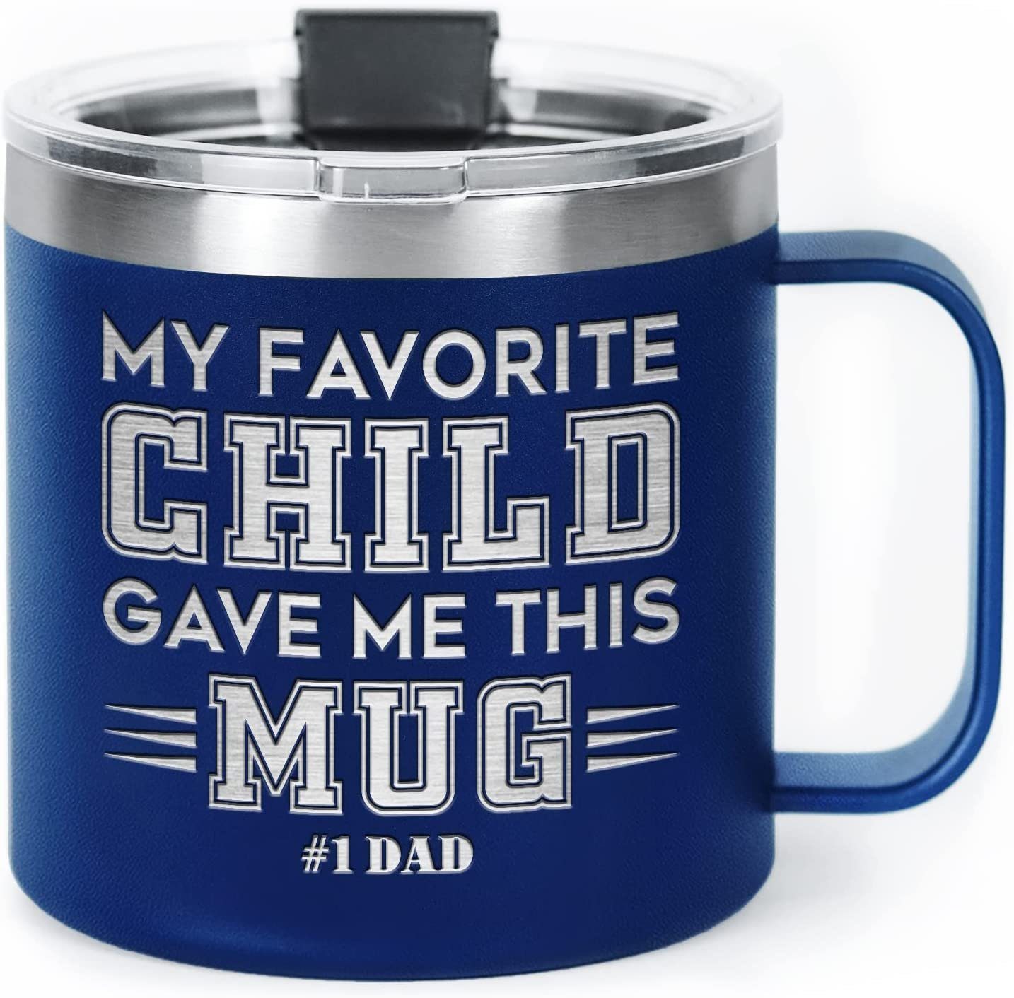 Gifts for Dad from Daughter Son – Laser Engraved 14oz Coffee Mug – My Favorited Child Gave Me This Gifts for Dad from Daughter Son – Laser Engraved 14oz Coffee Mug – My Favorited Child Gave Me This