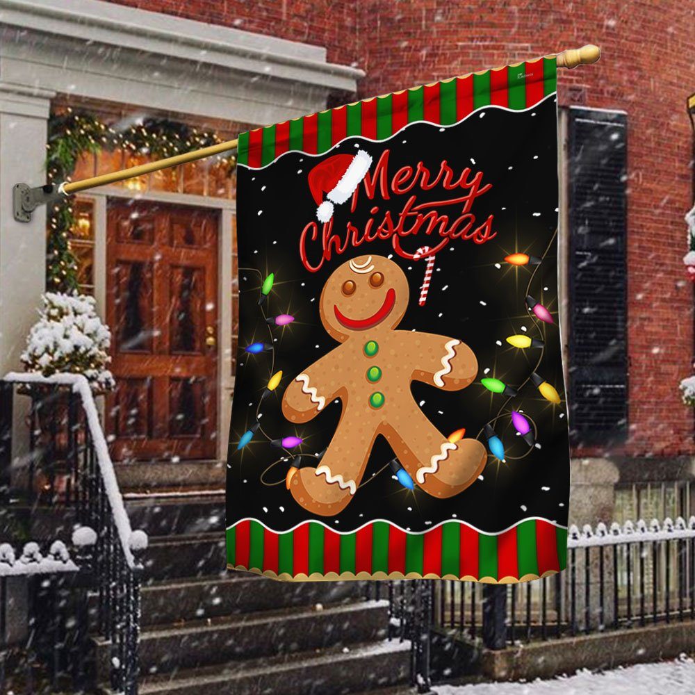 Gingerbread Christmas Flag TQN576F