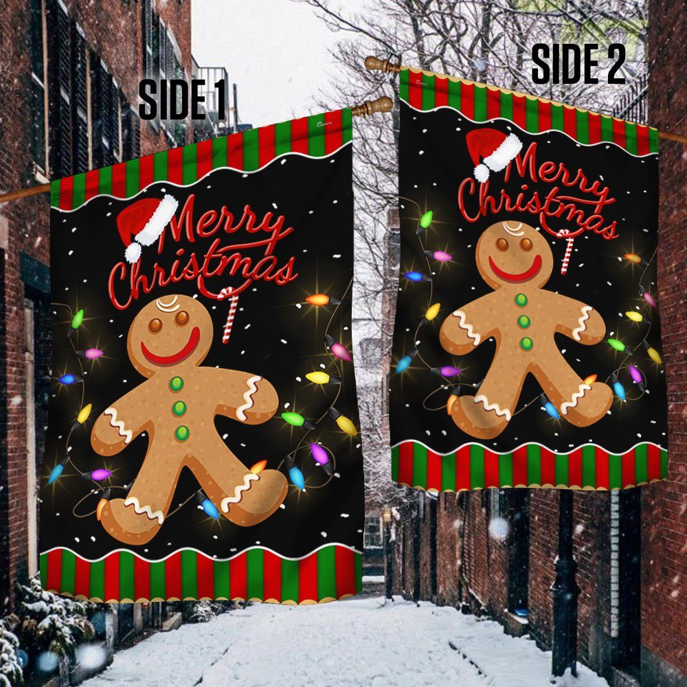 Gingerbread Christmas Flag TQN576F