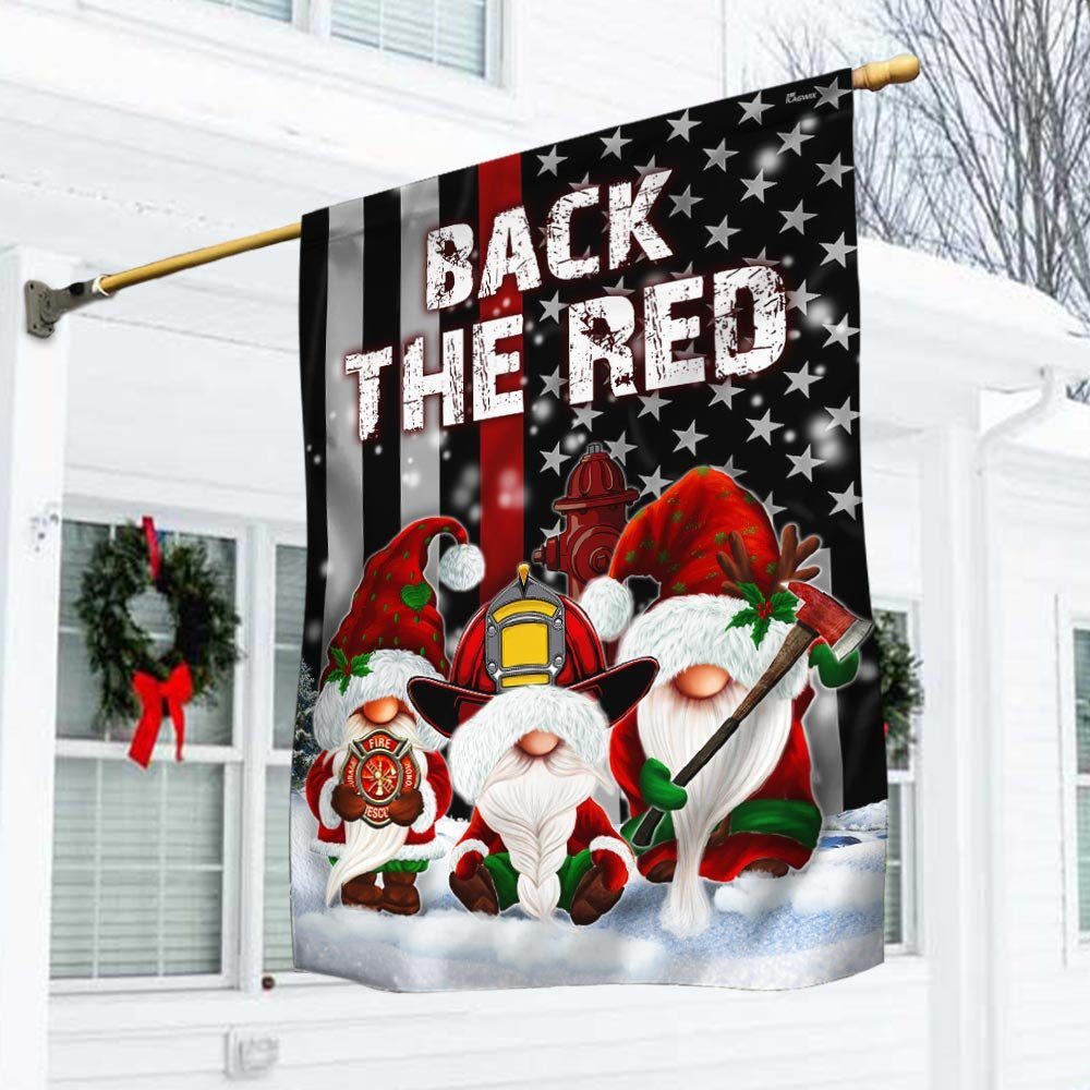 Gnome Firefighter Flag Back The Red DBD2934F