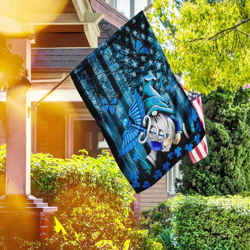 Gnome Nurse American US Flag