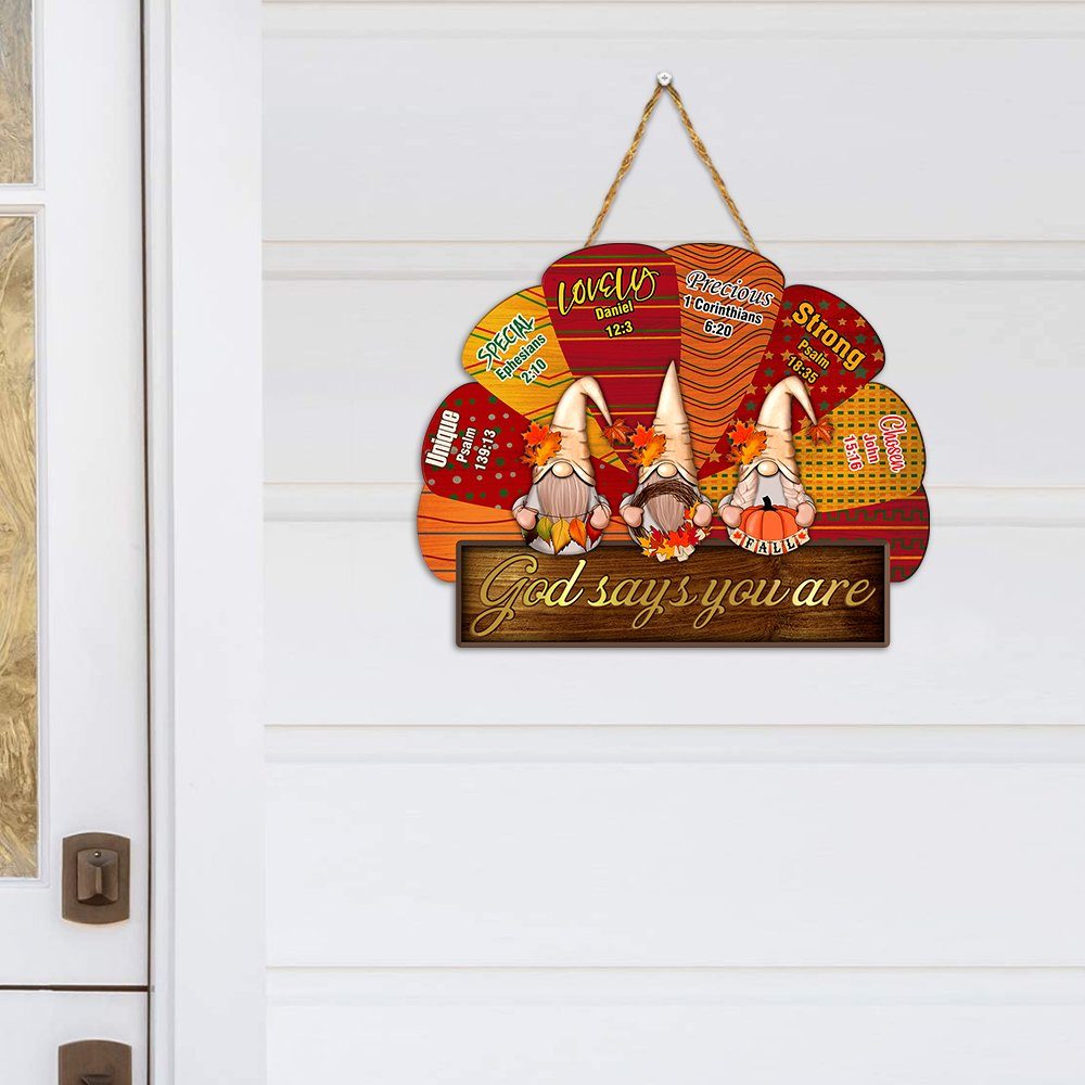Gnome Wooden Sign God Says You Are ANT261WD