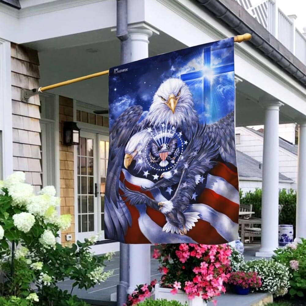 God Bless America. Eagle Flag