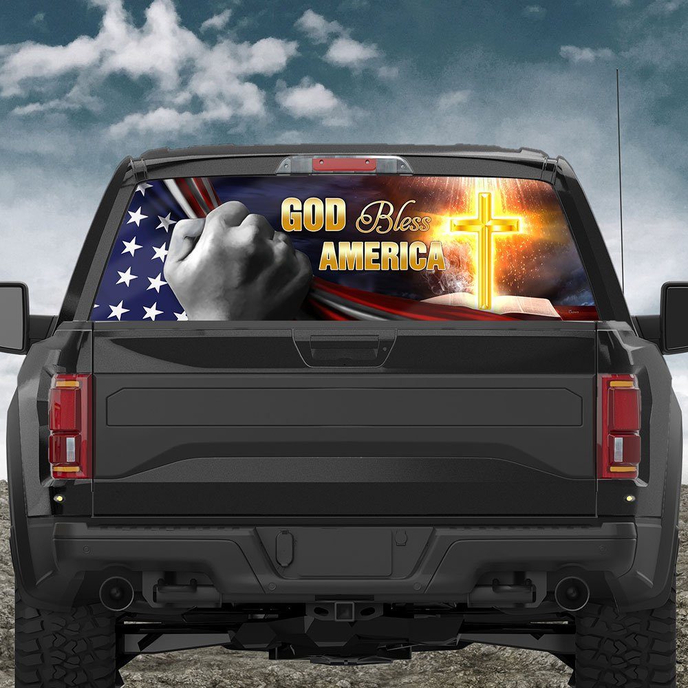 God Bless America Rear Window Decal QNN01CD