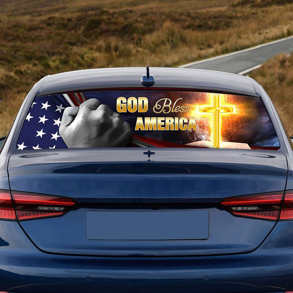 God Bless America Rear Window Decal QNN01CD