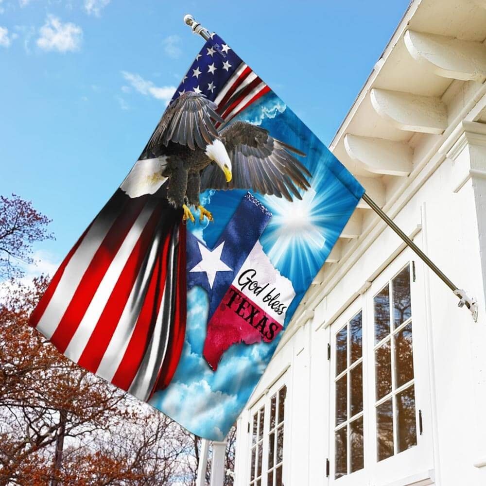God Bless Texas American Flag God Bless Texas American Flag