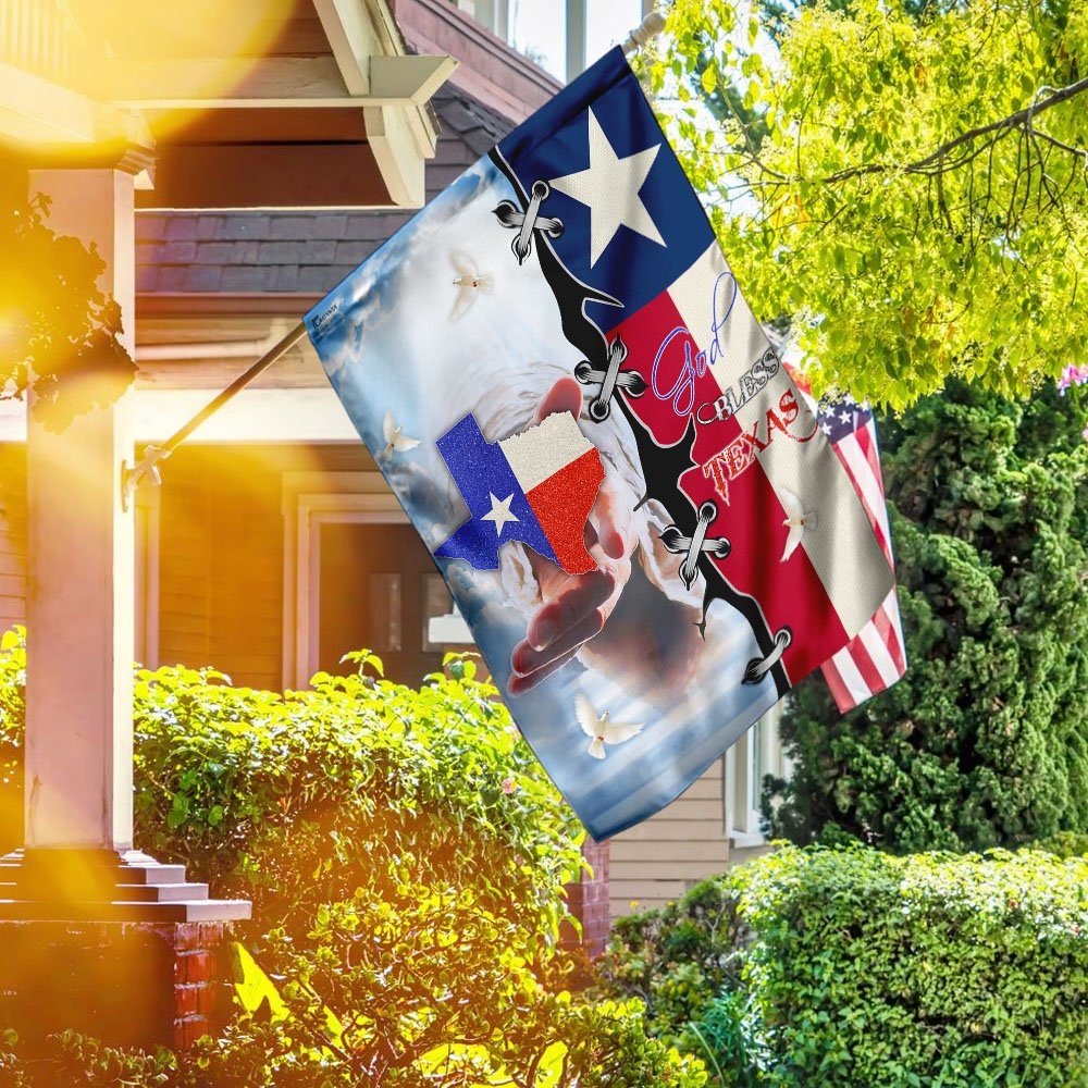God Bless Texas Flag
