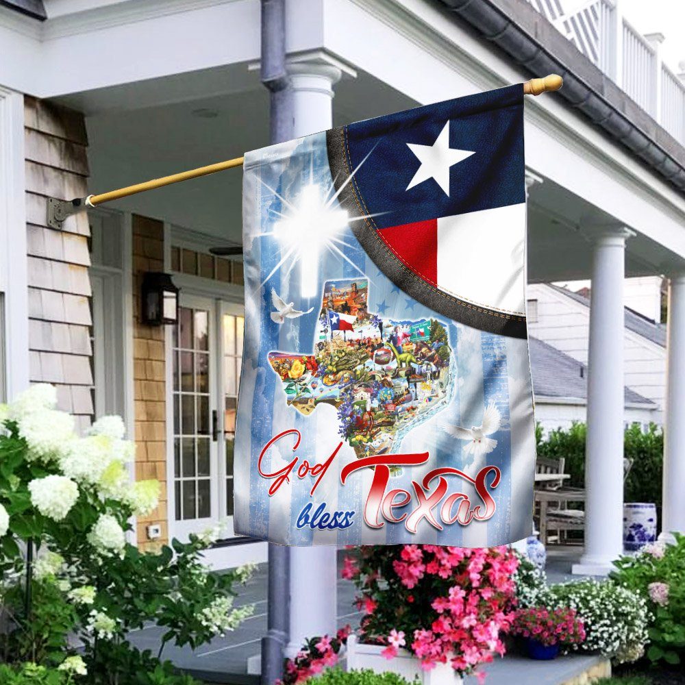 God Bless Texas Flag