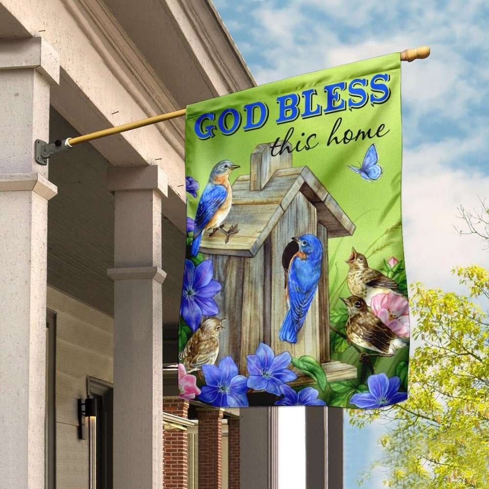 God Bless This Home Flag