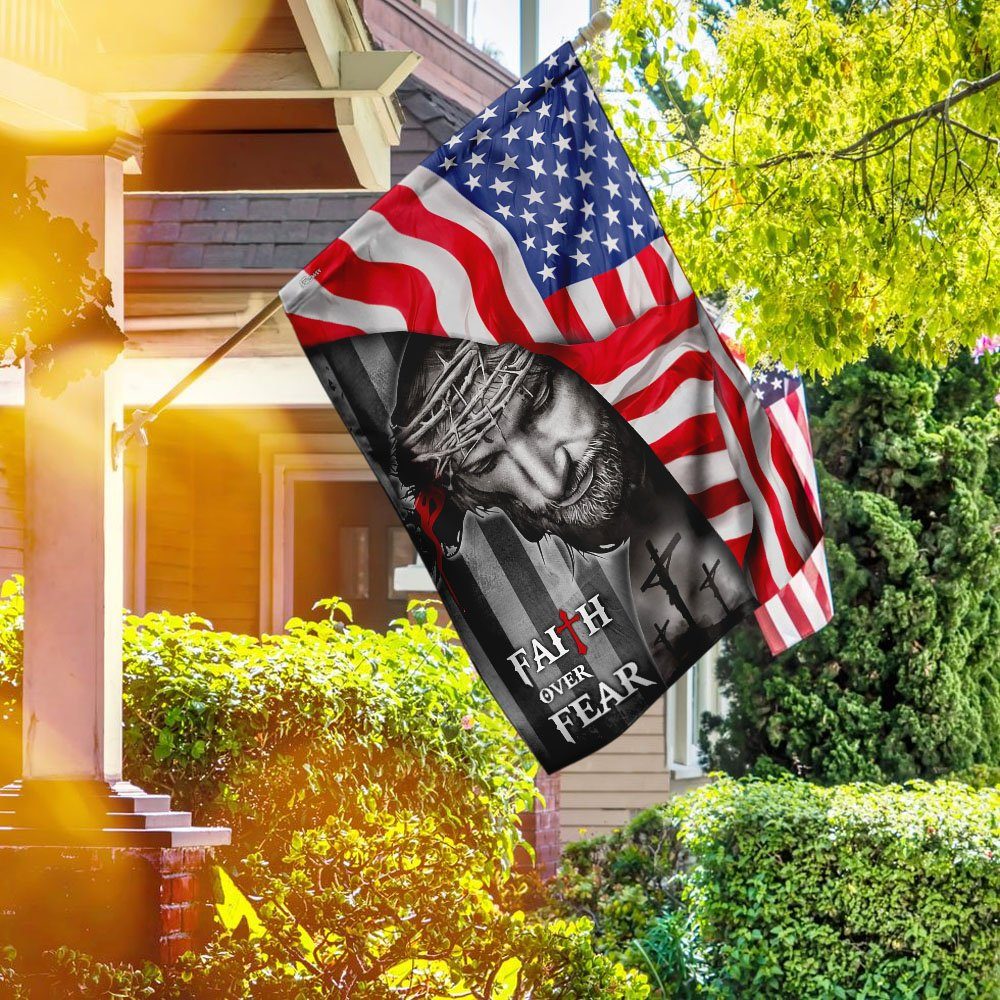 God Faith Over Fear Flag