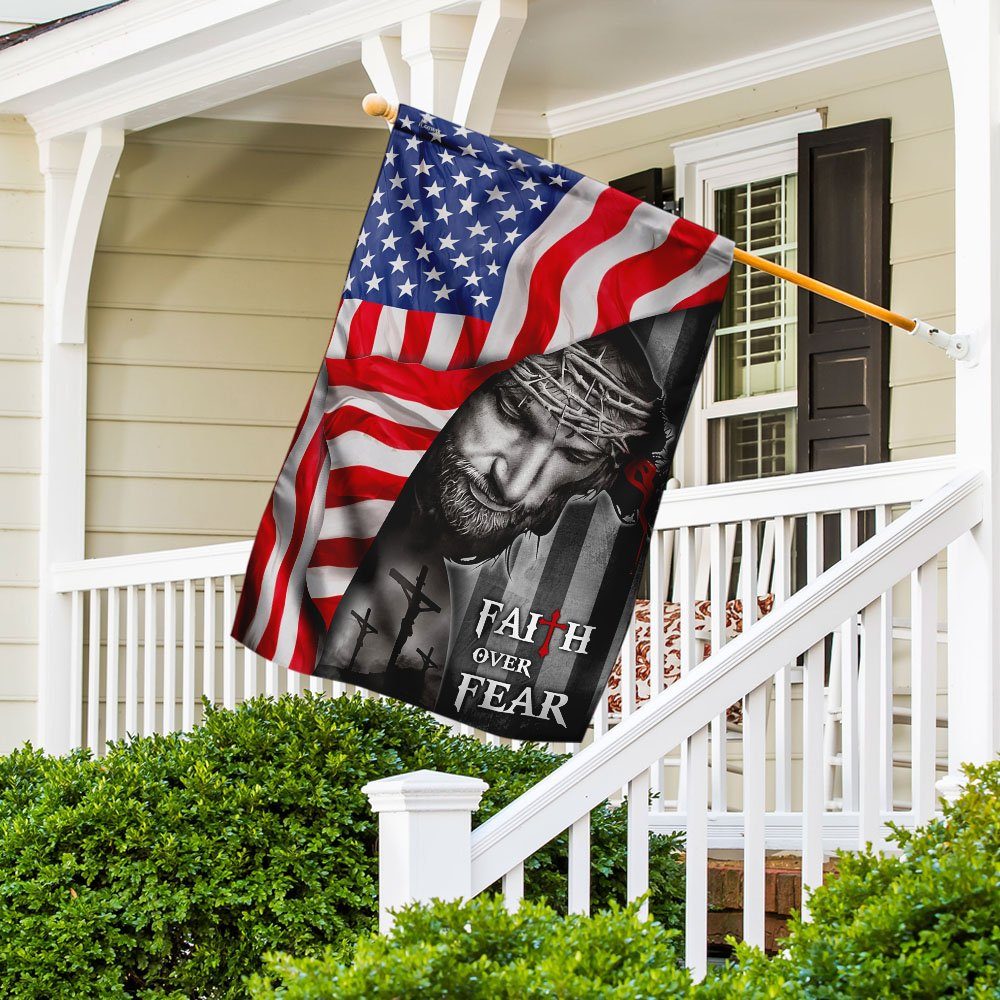 God Faith Over Fear Flag God Faith Over Fear Flag