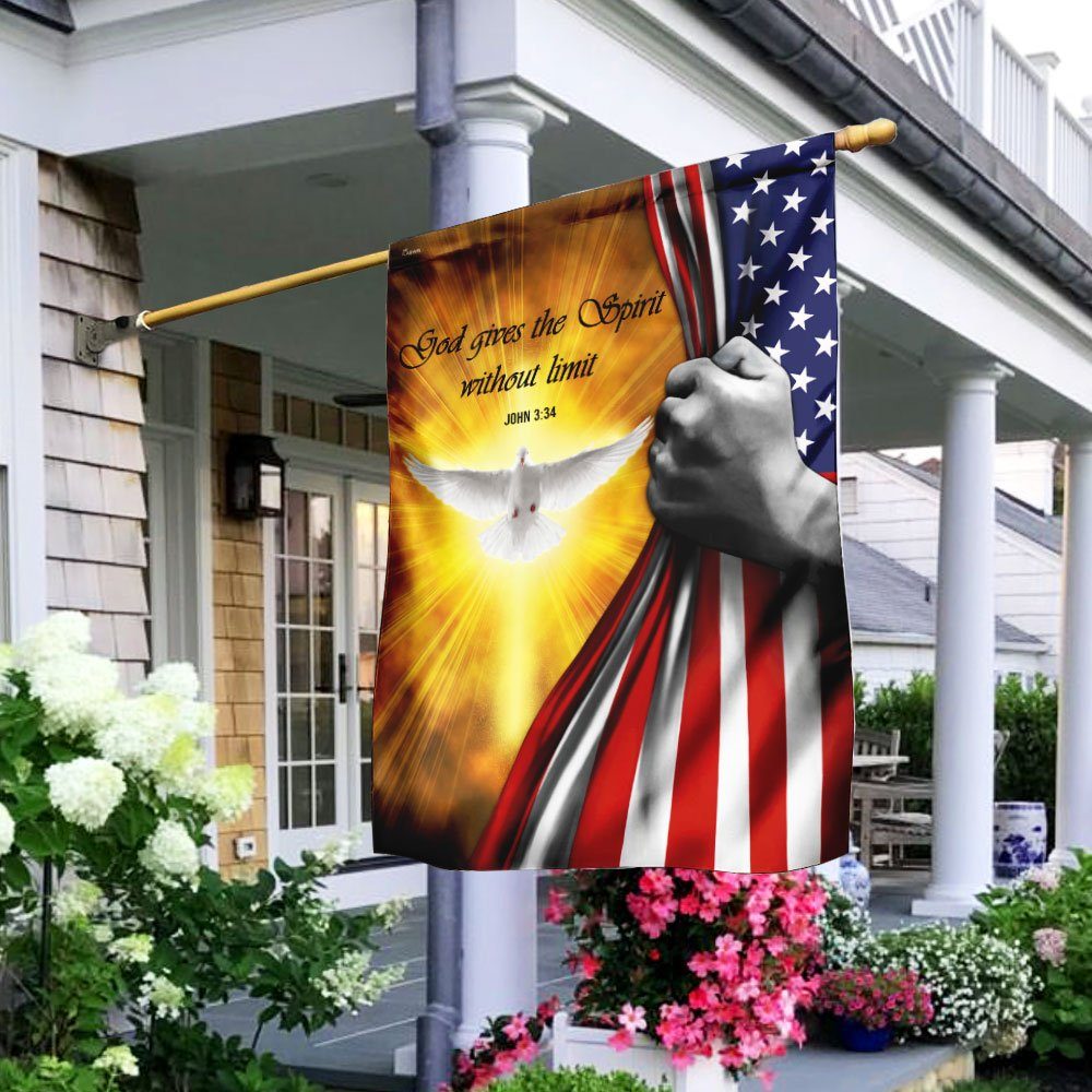 God Gives The Spirit Without Limit Flag