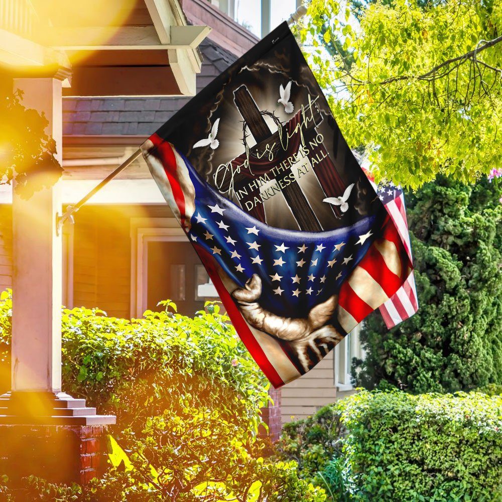 God Is Light American Flag