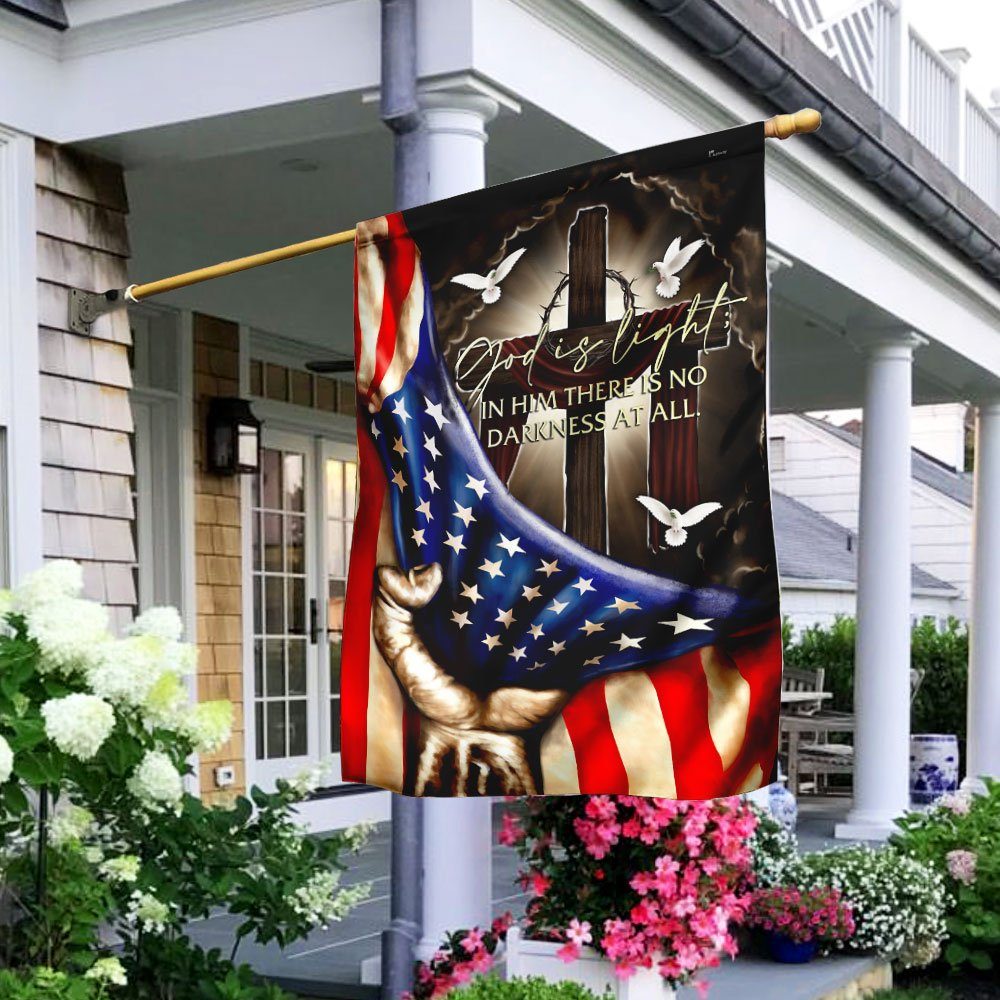 God Is Light American Flag