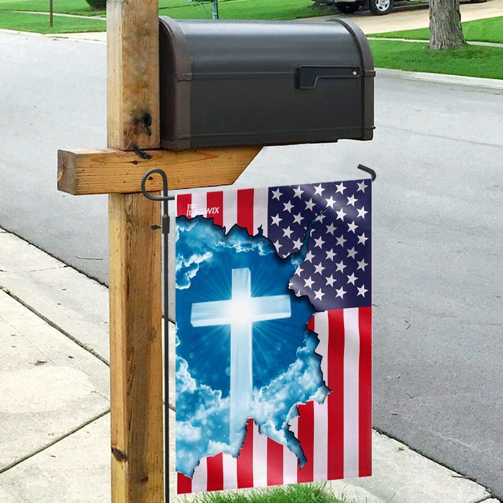 God Jesus Christian Cross American Flag God Jesus Christian Cross American Flag