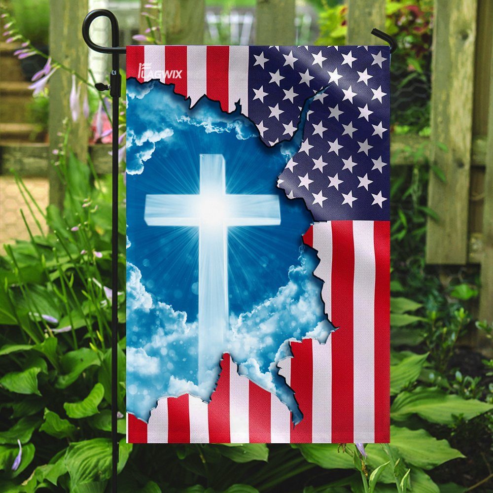 God Jesus Christian Cross American Flag God Jesus Christian Cross American Flag