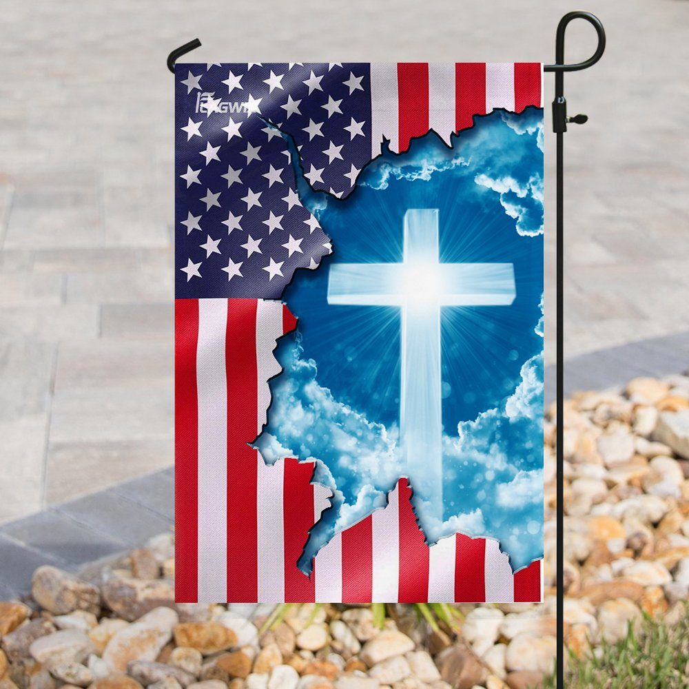 God Jesus Christian Cross American Flag God Jesus Christian Cross American Flag
