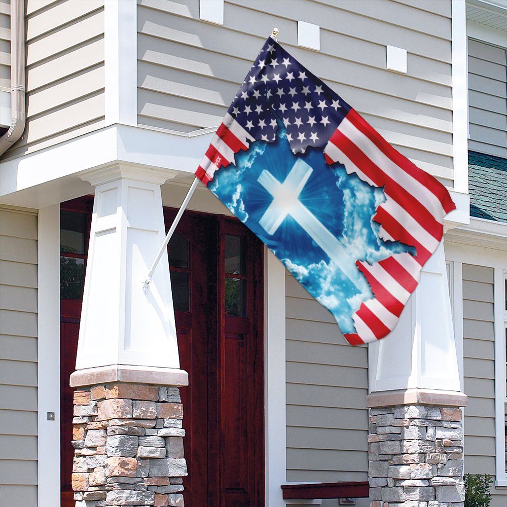 God Jesus Christian Cross American Flag God Jesus Christian Cross American Flag