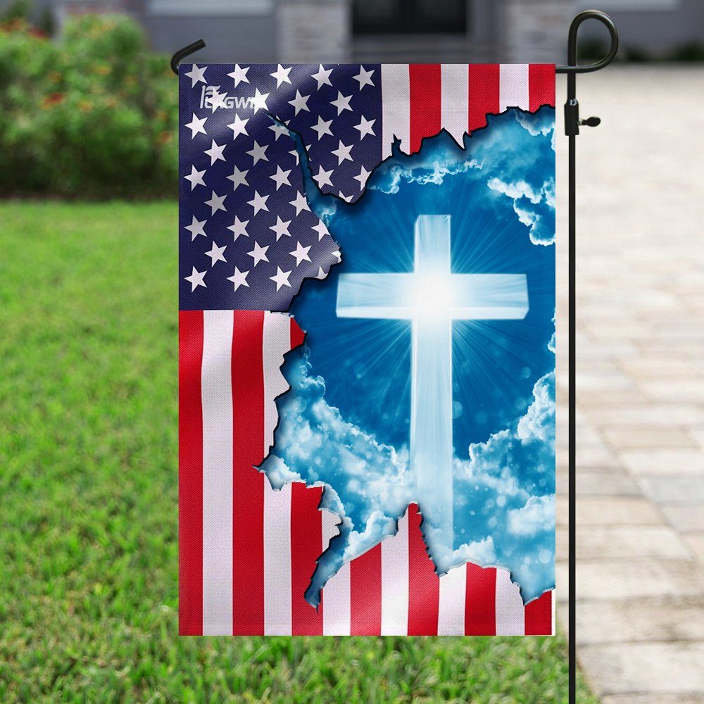 God Jesus Christian Cross American Flag God Jesus Christian Cross American Flag