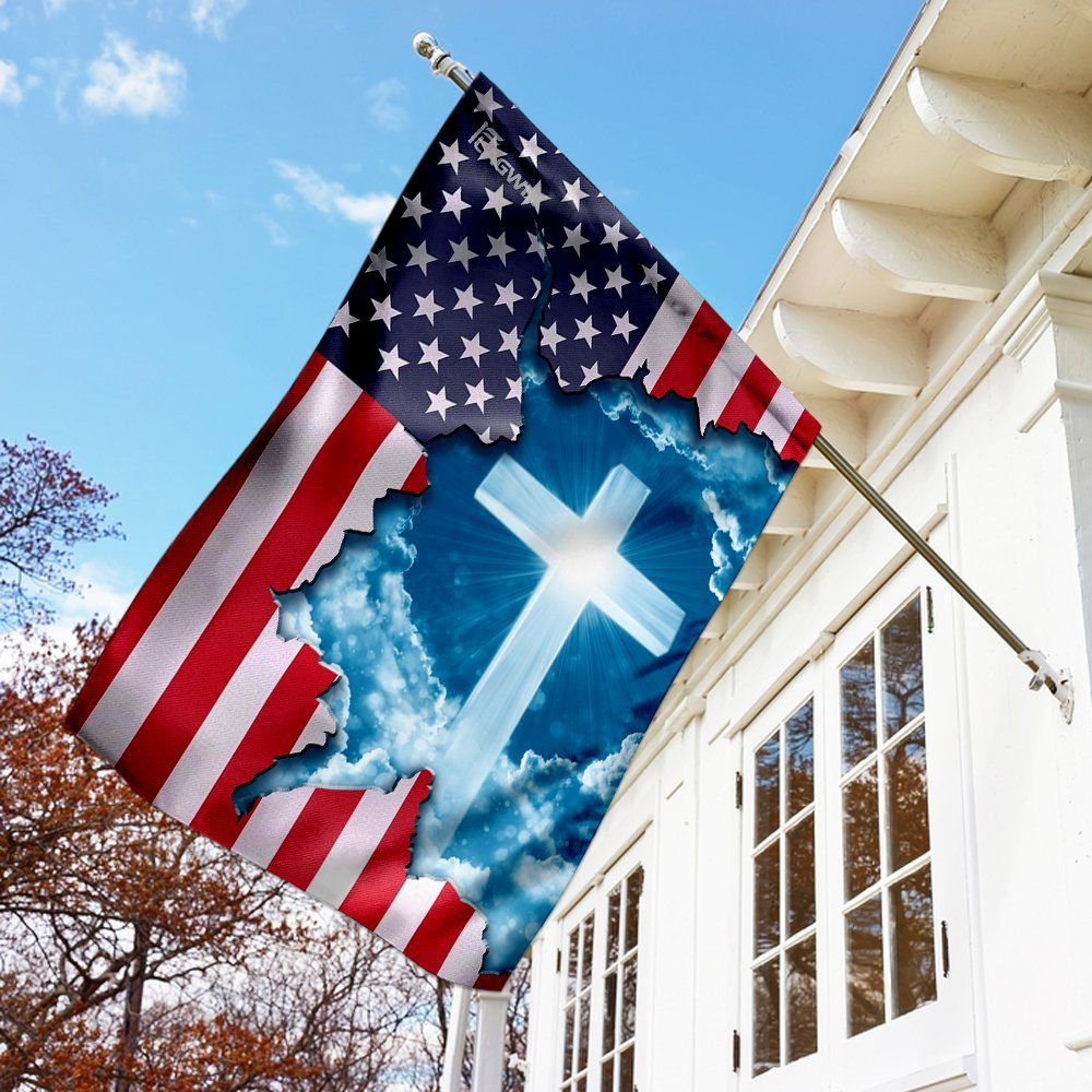 God Jesus Christian Cross American Flag God Jesus Christian Cross American Flag