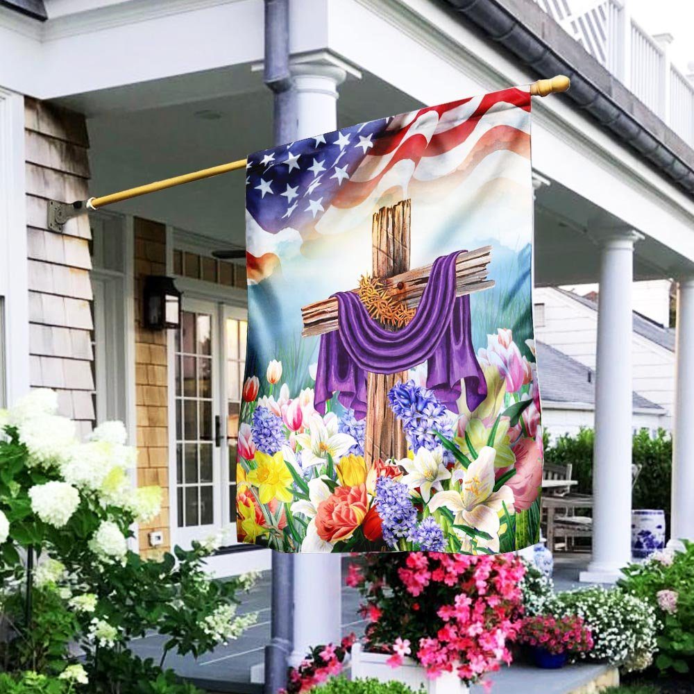 God Jesus Christian Easter Flag