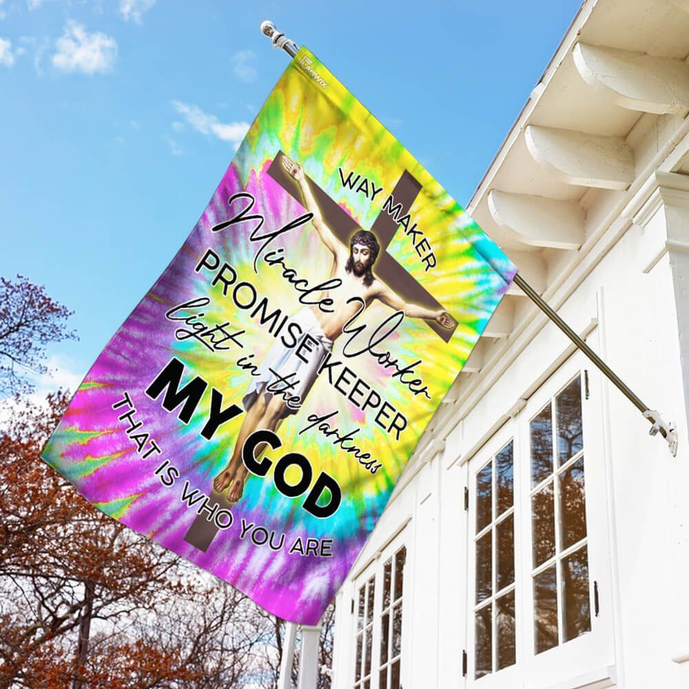 God Jesus Christian Way Maker Hippie Flag