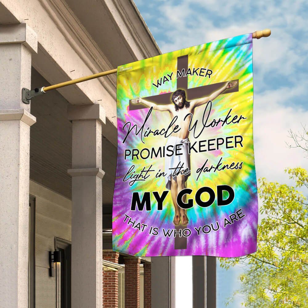 God Jesus Christian Way Maker Hippie Flag