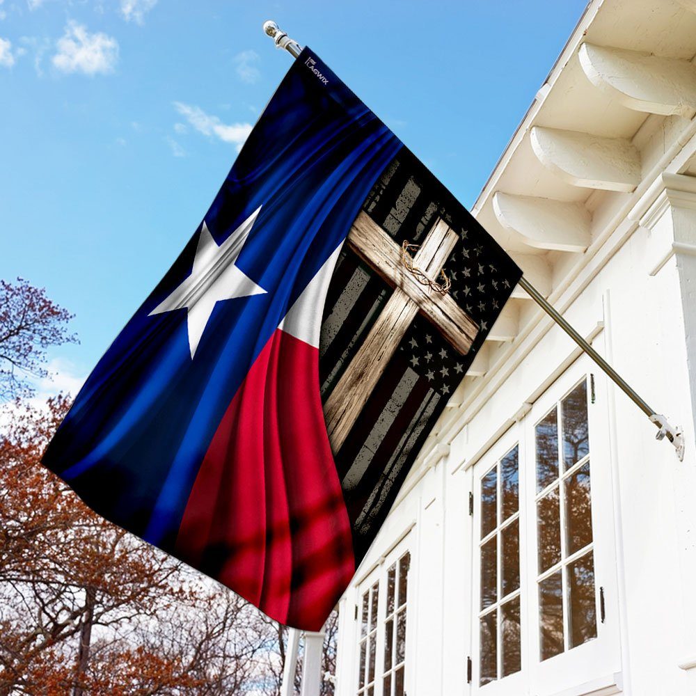 God Made Jesus Saved Texas Raised Flag