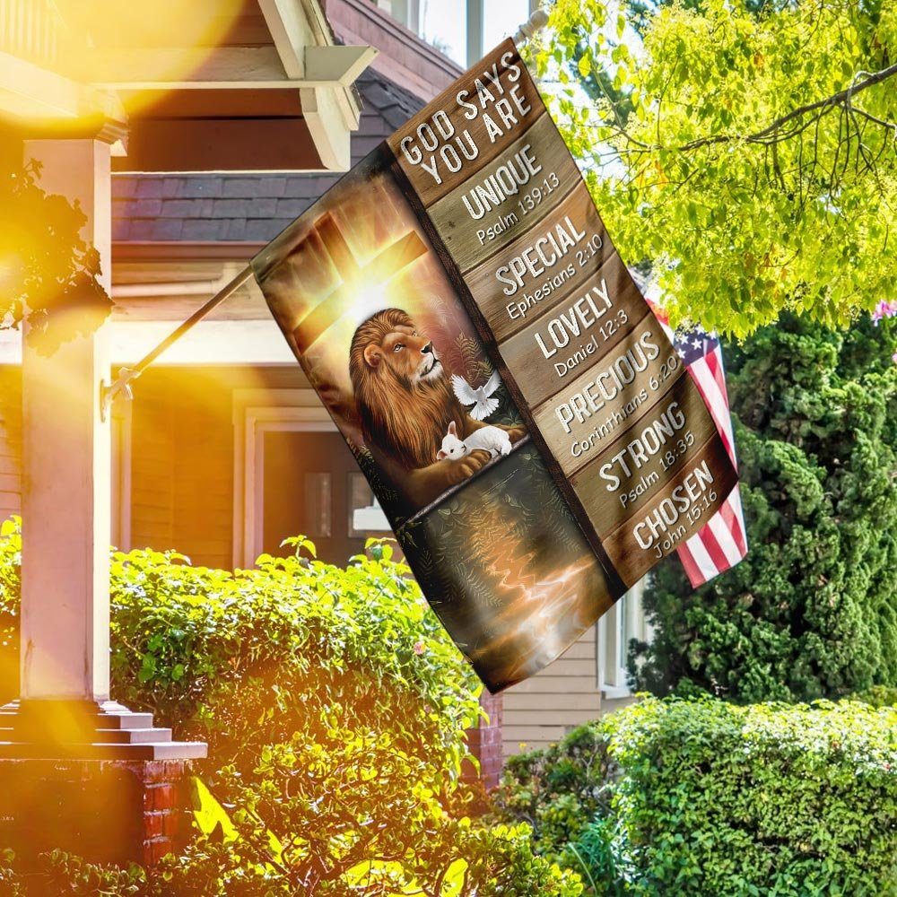 God Says You Are Lion & Lamb Flag